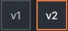 The Studio version buttons v1 and v2 with the Undo and Redo buttons