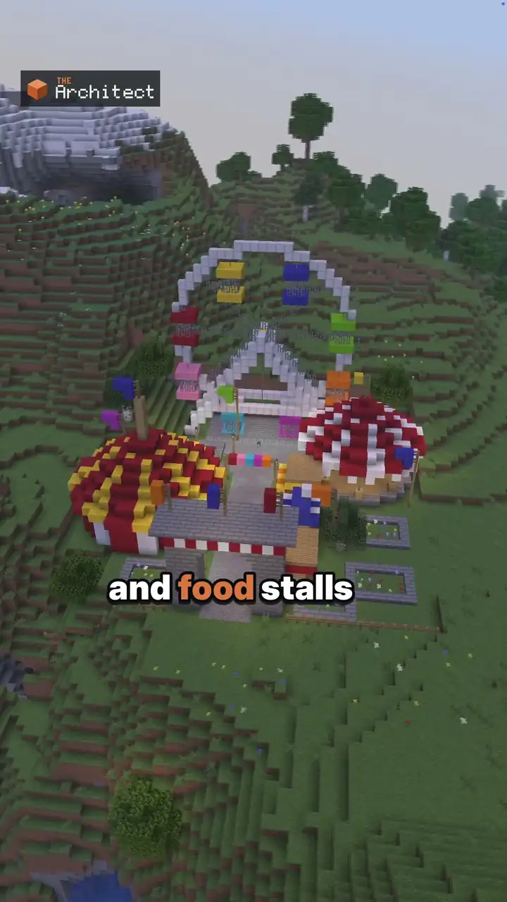 Carnival Fairground, a Minecraft build