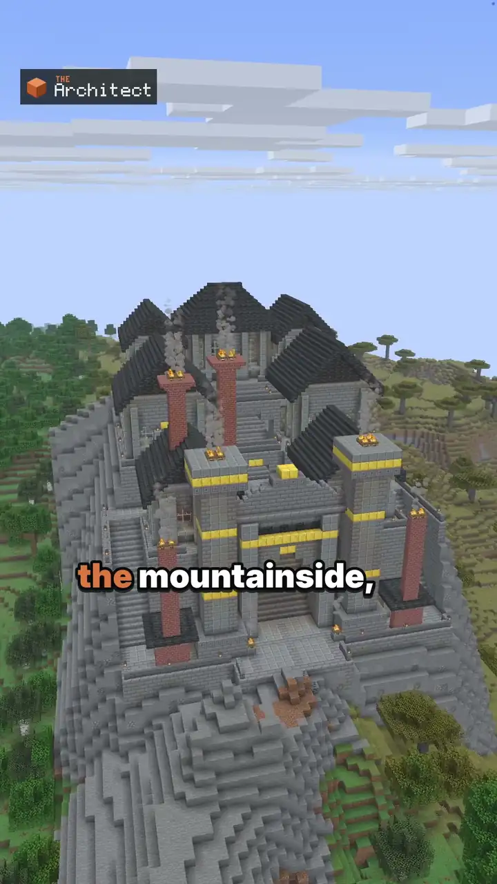 Fantasy Dwarven Mountain City, view of the finished build