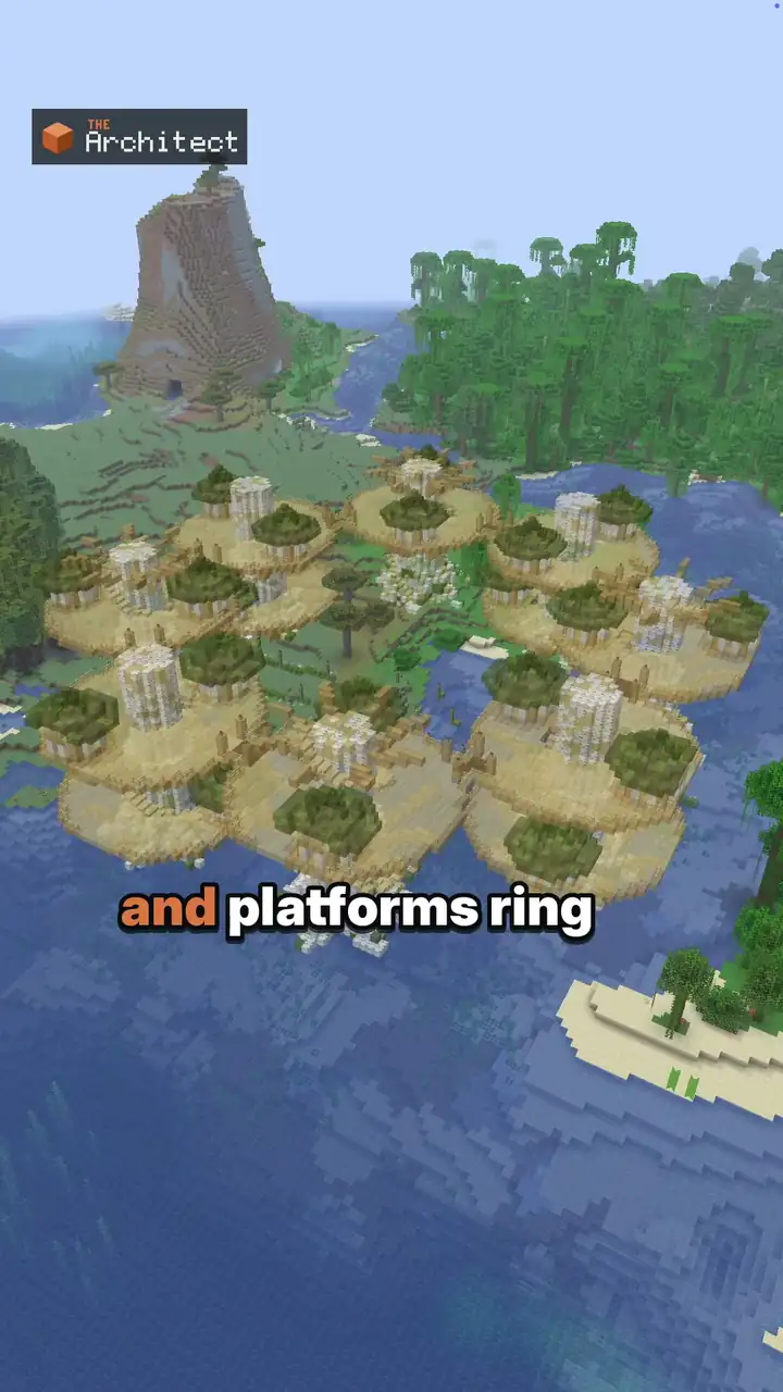 Fantasy Elven Treetop City, ghost blueprint in the world