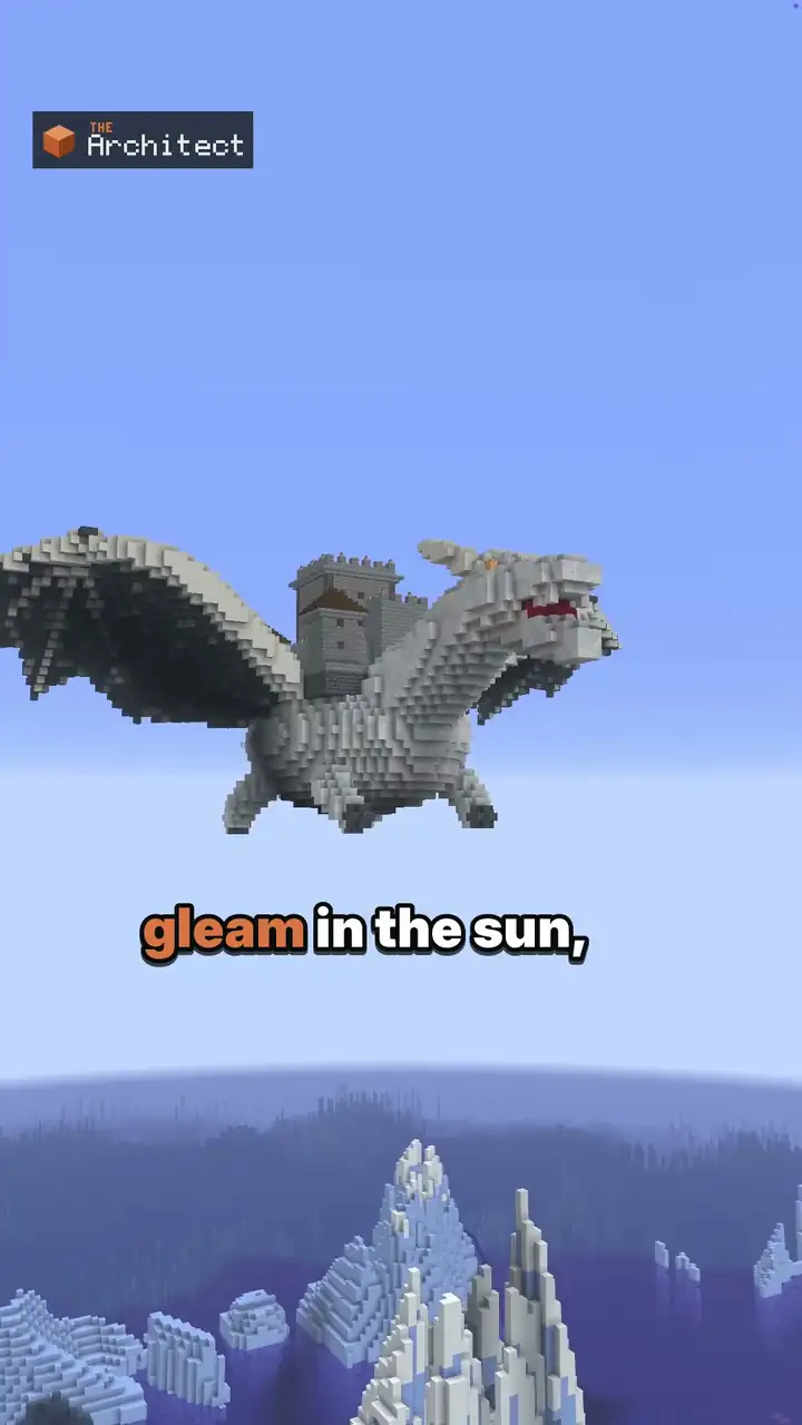 Fantasy Flying Dragon Fortress, view of the finished build