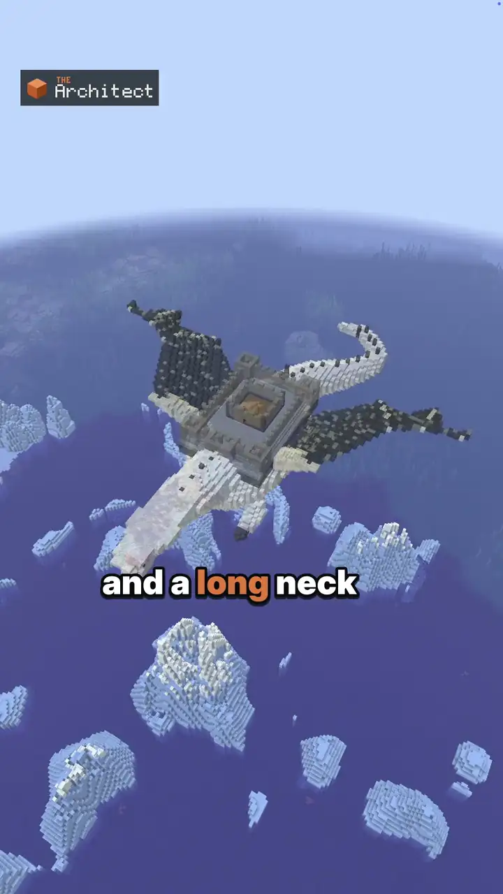 Fantasy Flying Dragon Fortress, ghost blueprint in the world
