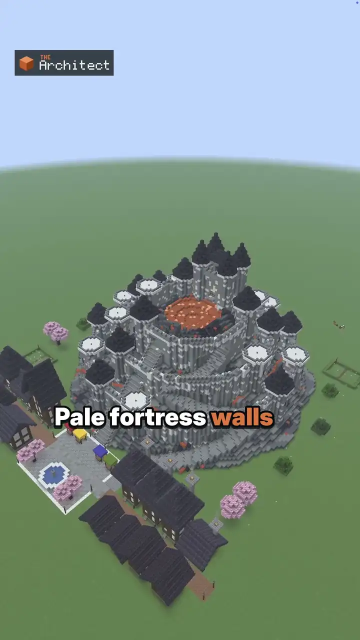 Fantasy Volcano Fortress, view of the finished build