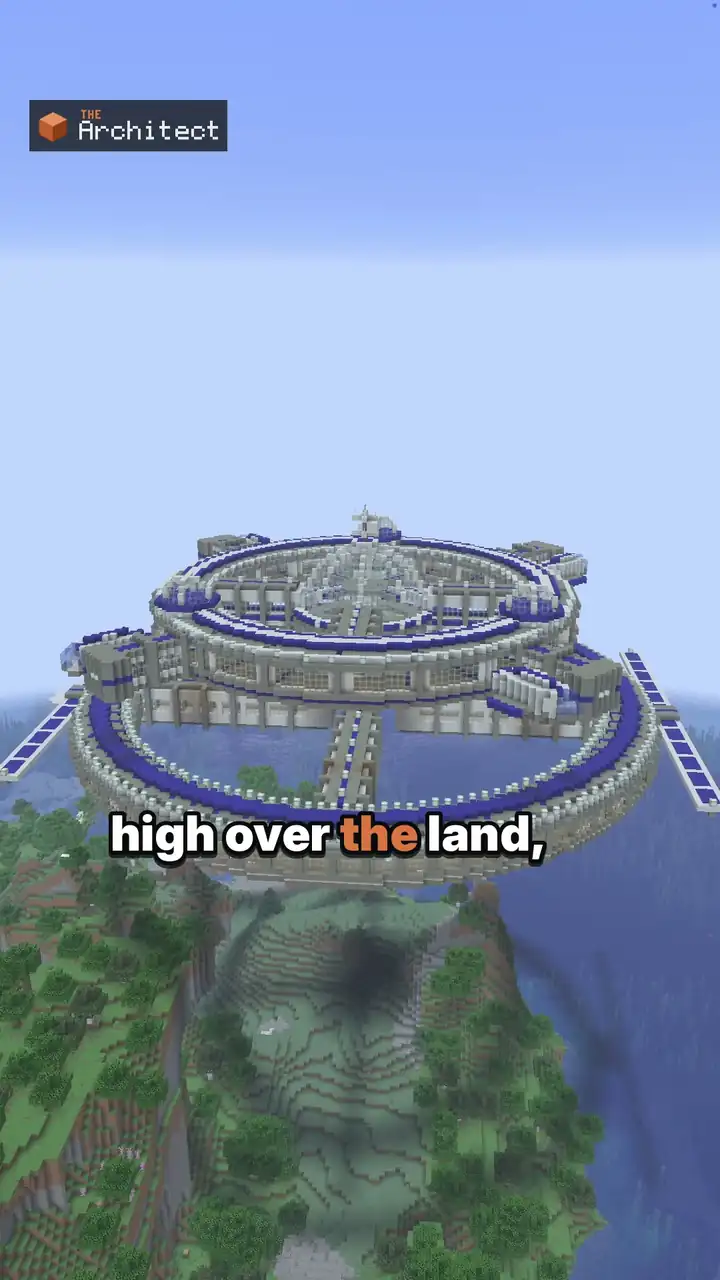 Futuristic Space Station, a Minecraft build
