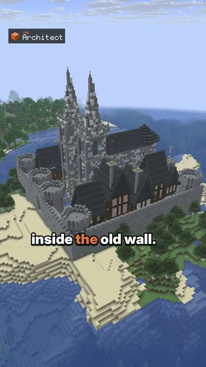 Gothic Cathedral Town, a Minecraft build