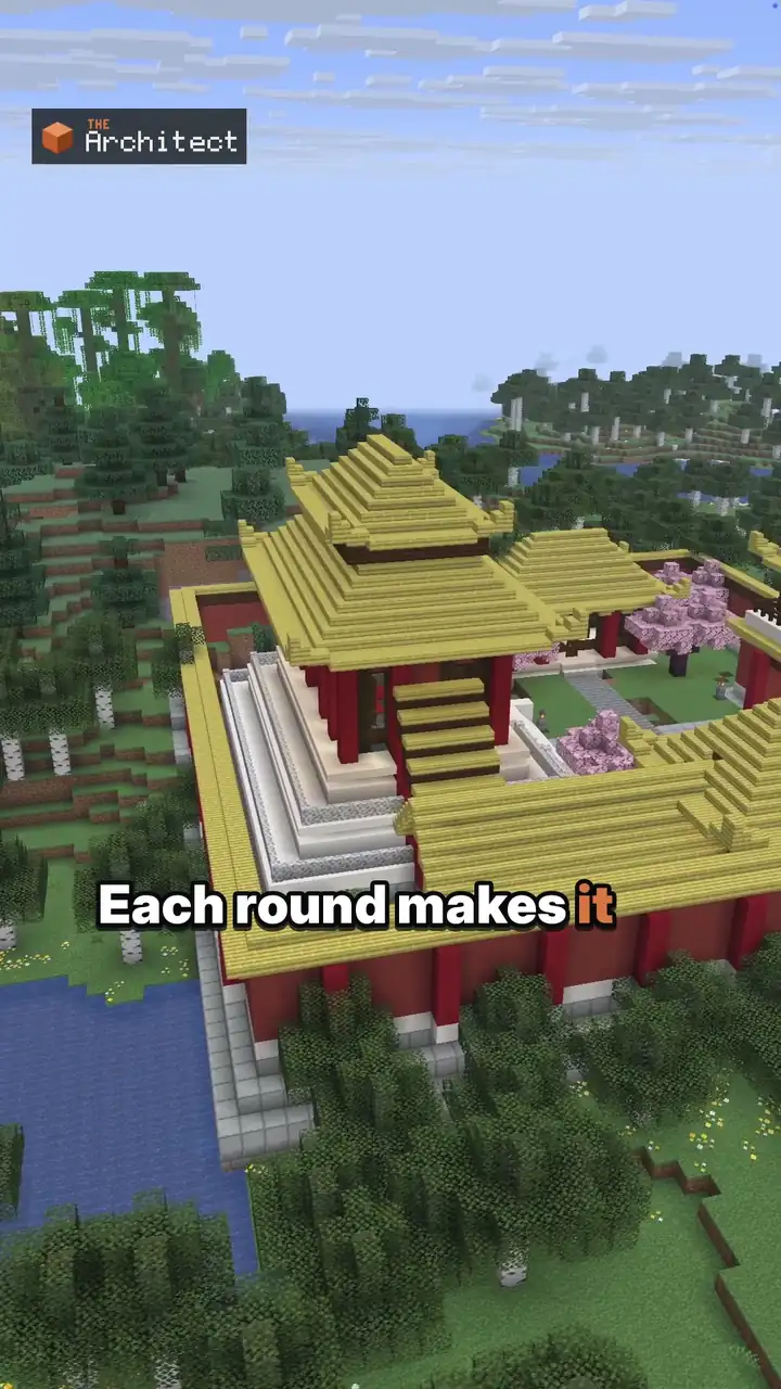 Japanese Imperial Palace, view of the finished build