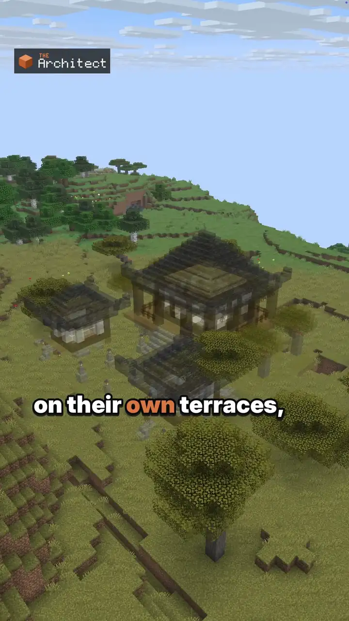 Japanese Tea House Village, a Minecraft build