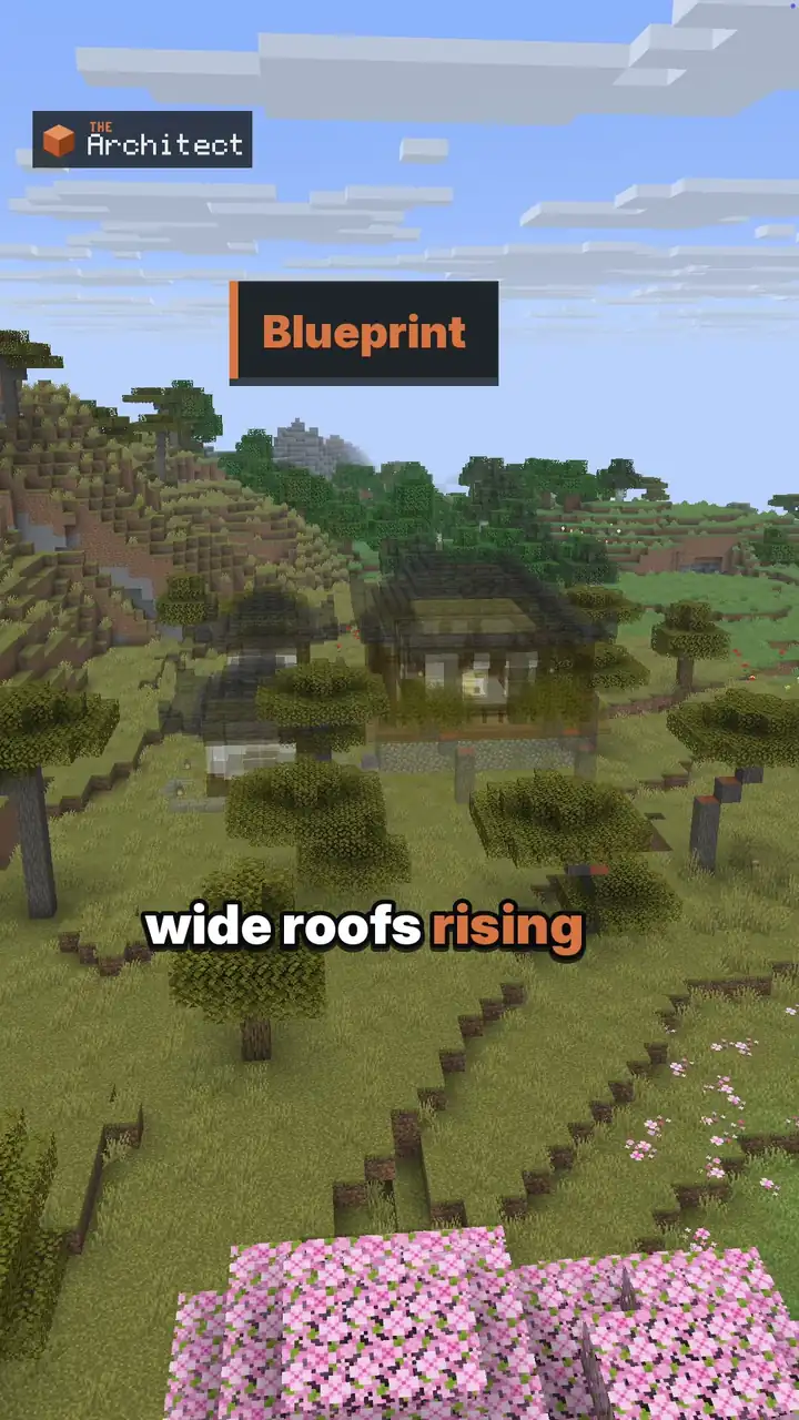 Japanese Tea House Village, ghost blueprint in the world
