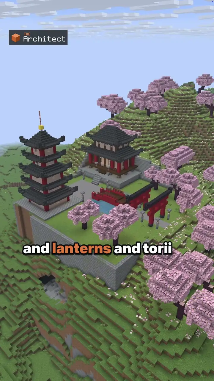 Japanese Temple Garden, a Minecraft build