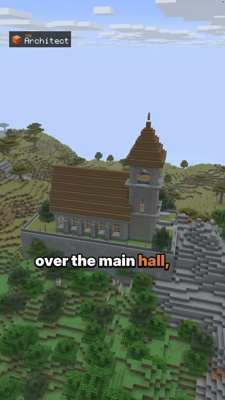Medieval Cliffside Monastery, a Minecraft build