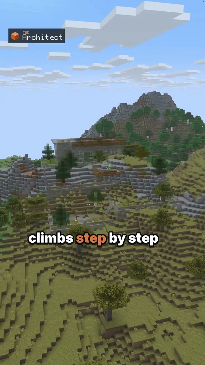 Medieval Cliffside Monastery, ghost blueprint in the world