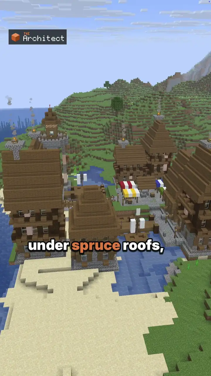 Medieval Harbor Town, view of the finished build