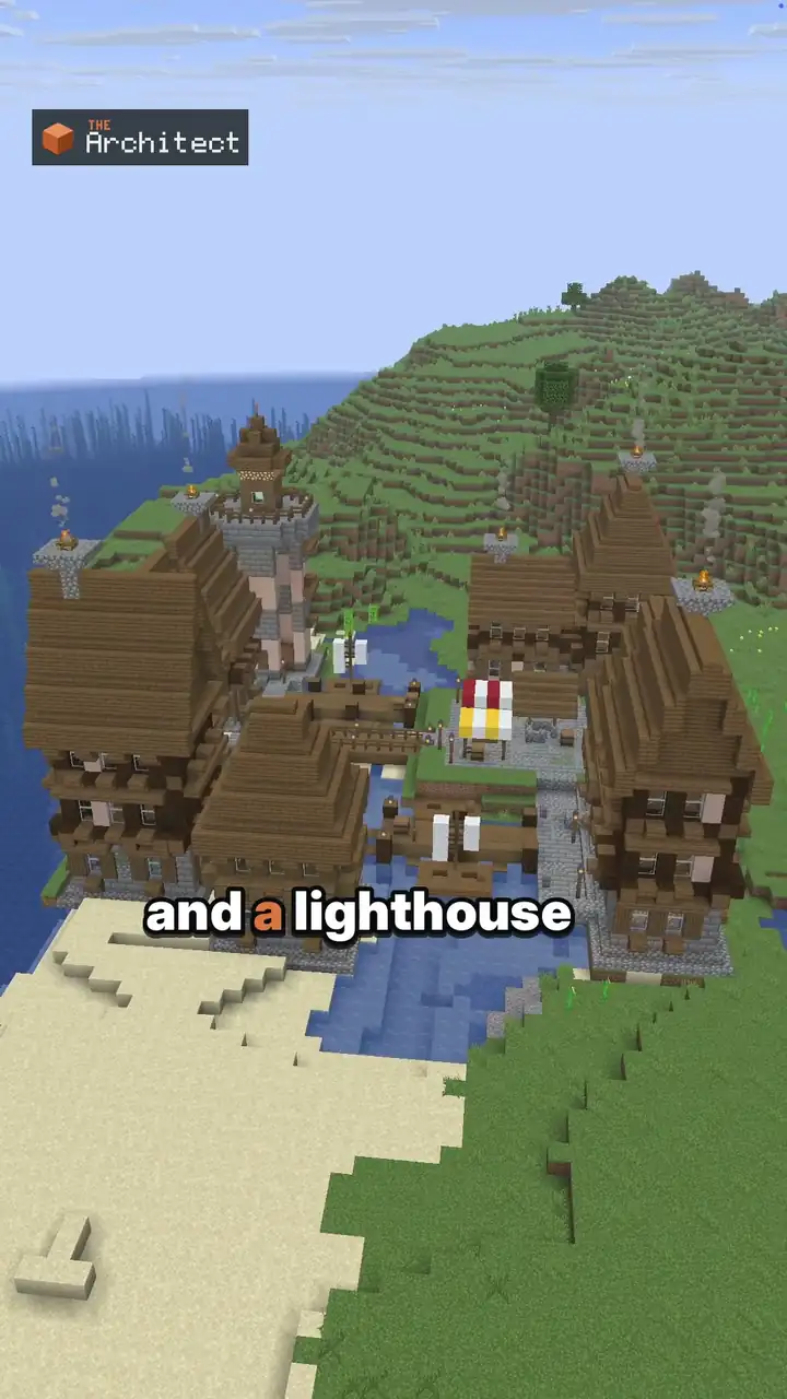 Medieval Harbor Town, a Minecraft build
