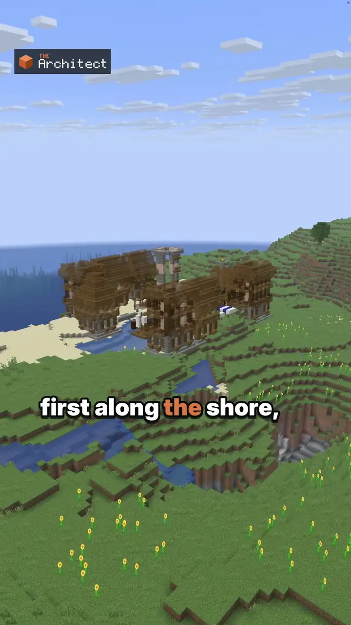 Medieval Harbor Town, ghost blueprint in the world