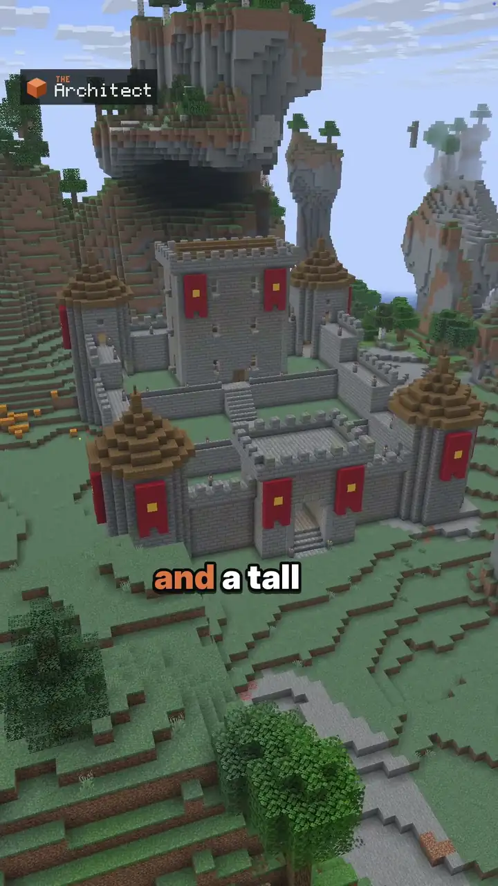 Medieval Mountainside Castle, a Minecraft build