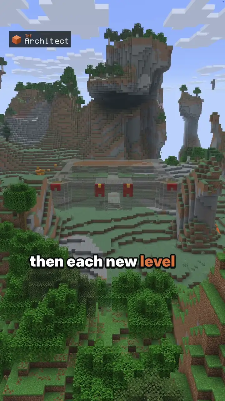 Medieval Mountainside Castle, ghost blueprint in the world