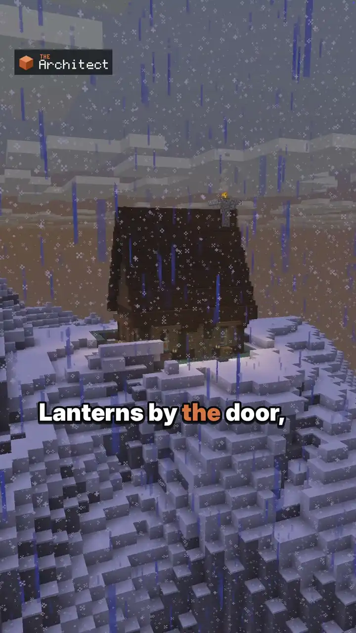 Nordic Snowy Cabin Interior, view of the finished build