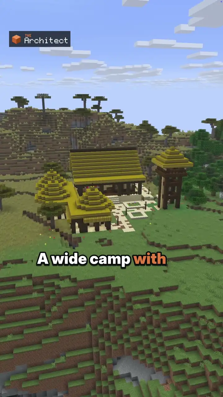 Rustic Safari Lodge, view of the finished build
