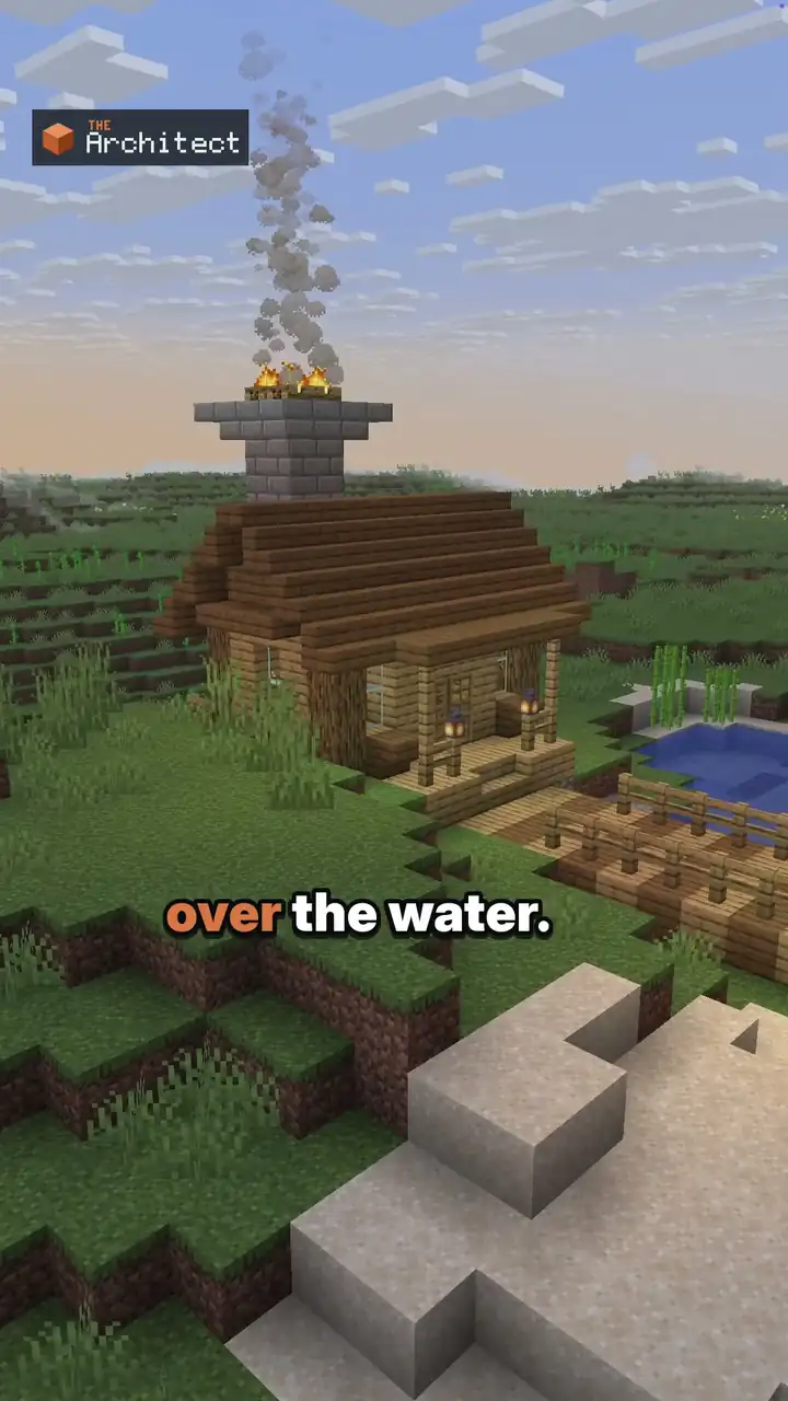 Rustic Shore Cabin Edits, view of the finished build