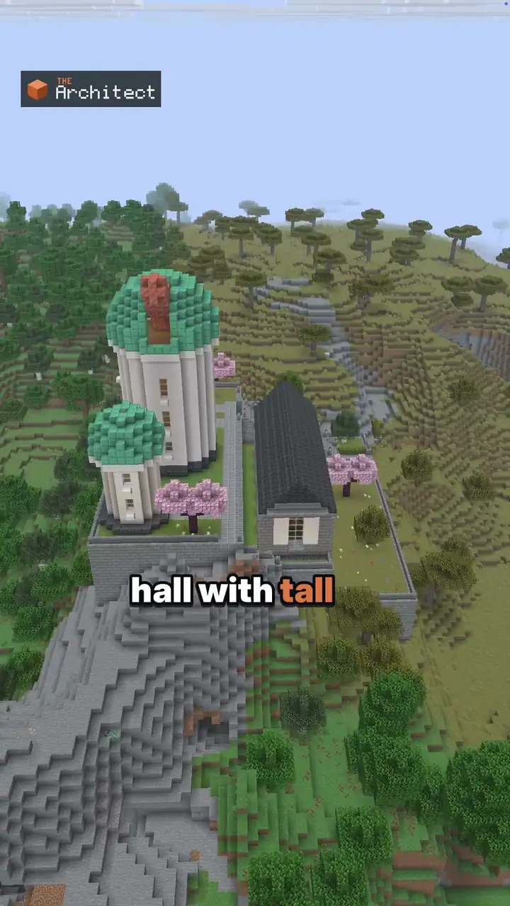 Stone Mountain Observatory, a Minecraft build